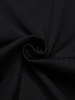 Online Retro Stage 1960s Solid Button Sleeveless Dress Black