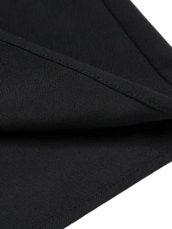 Fashion Retro Stage 1930s Solid Mesh Bow Jumpsuit Black