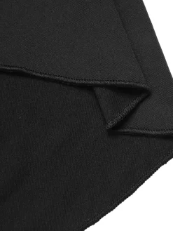 Clearance Retro Stage 1950s Solid Ruffle Off-Shoulder Romper Black