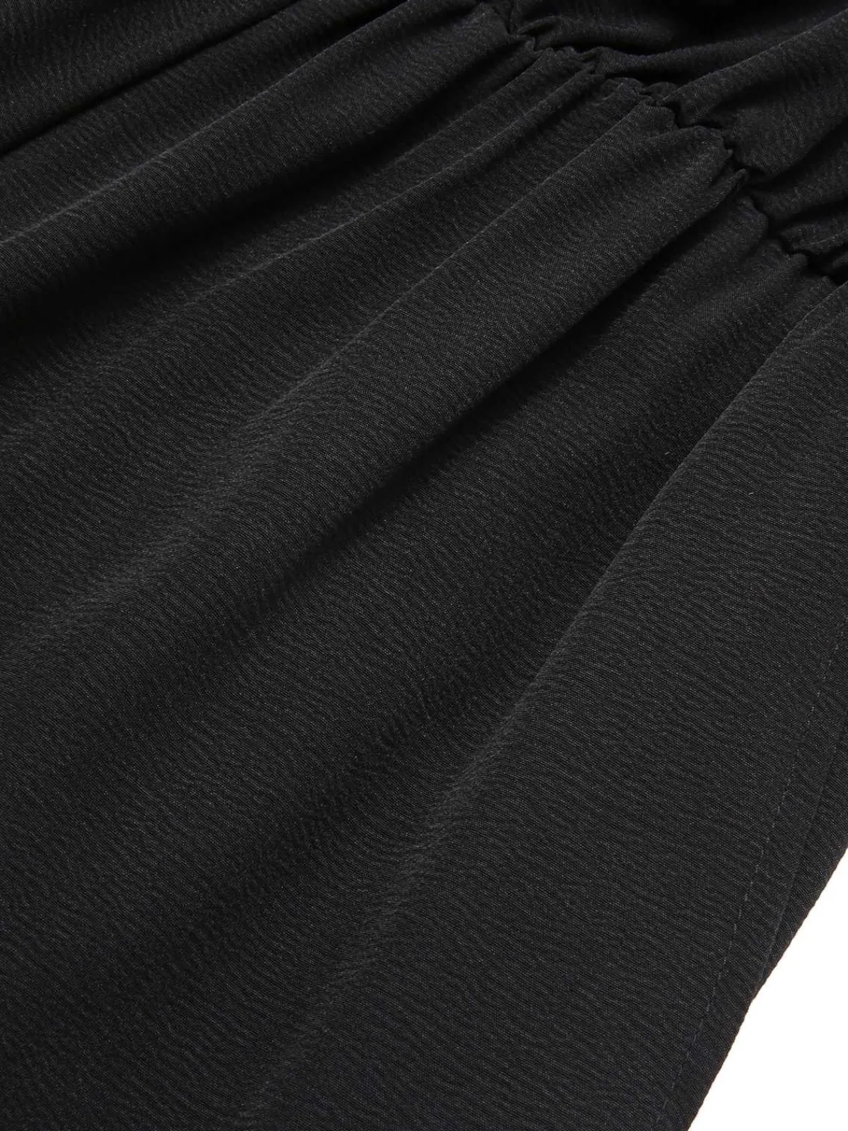 Sale Retro Stage 1930s Solid Ruffle Sleeves Belted Jumpsuit Black