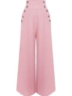 Discount Retro Stage Black 1930s Solid Suspender Pants