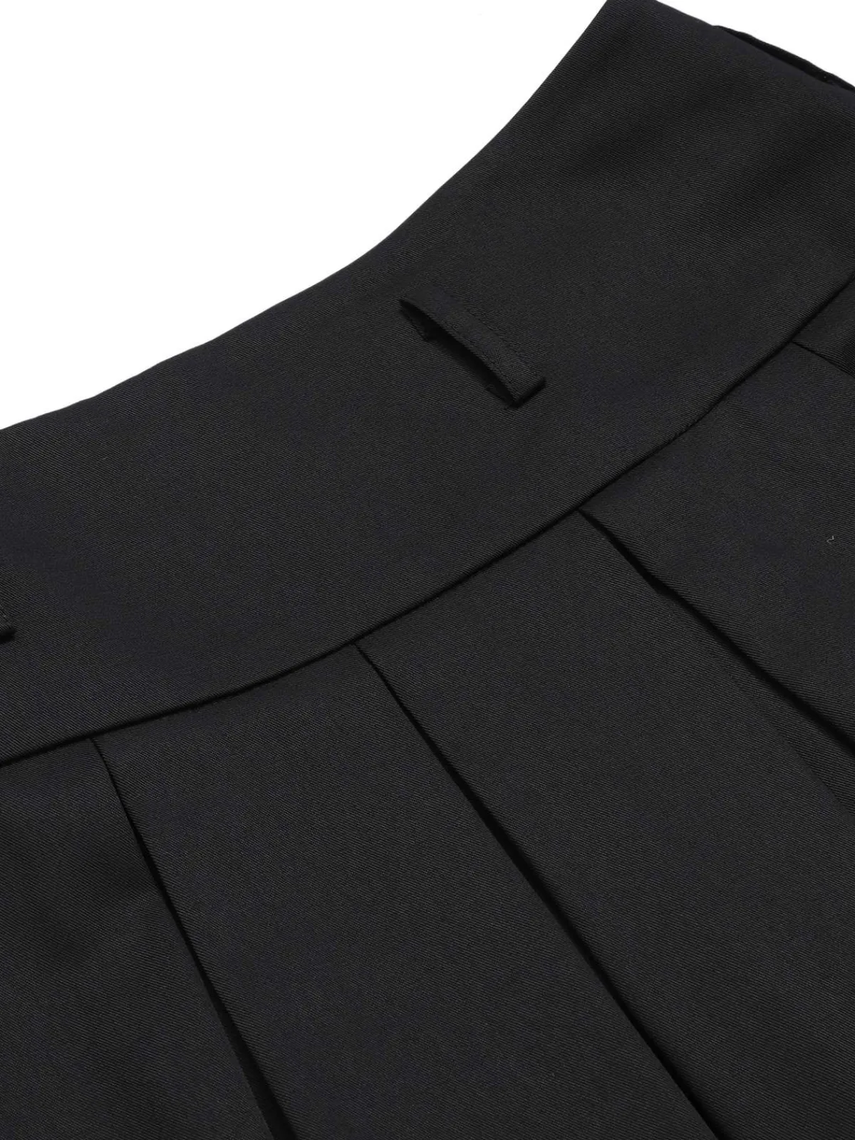 Hot Retro Stage 1950s Solid Umbrella Skirt with Belt Black