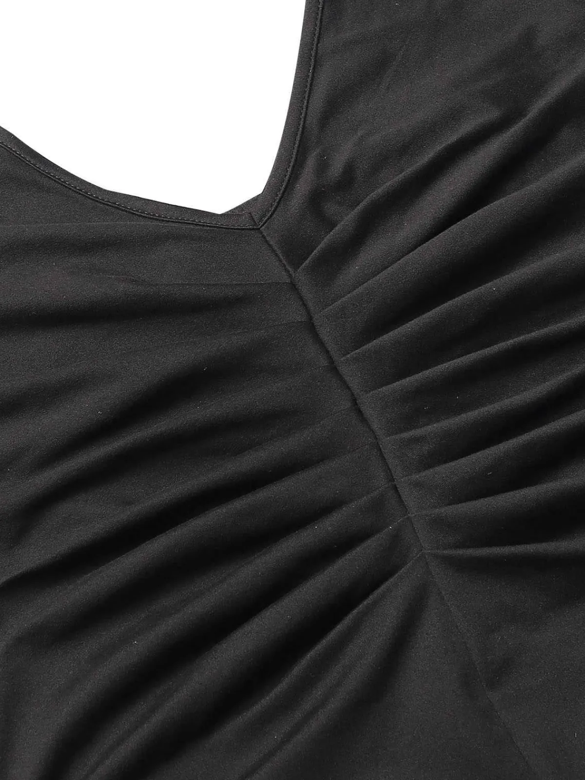 Discount Retro Stage 1930s Solid V-Neck Halter Mermaid Dress Black