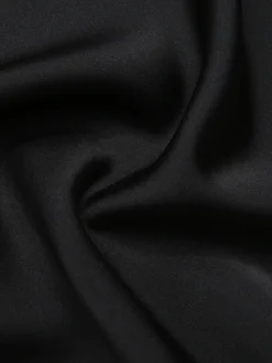 New Retro Stage Black 1950s Solid V-Neck Lace Nightgown