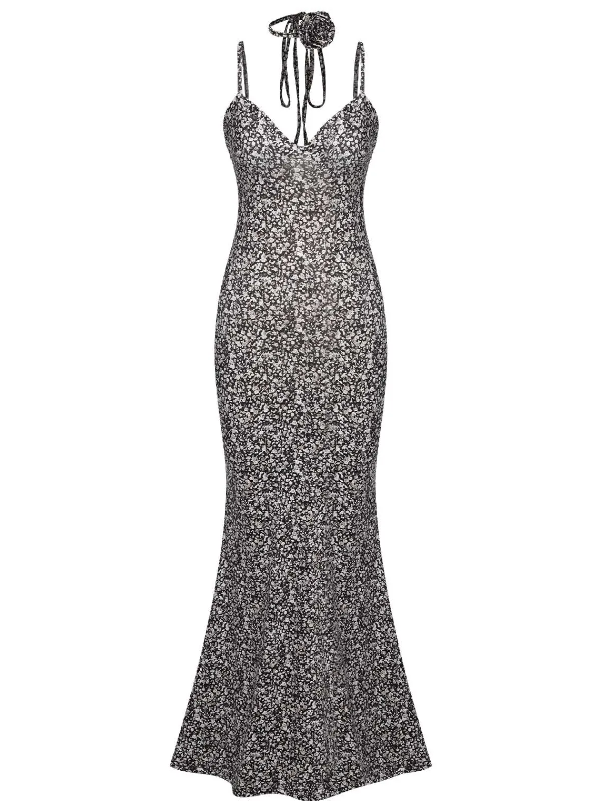 Hot Retro Stage 1930s Spaghetti Straps Mermaid Dress Black