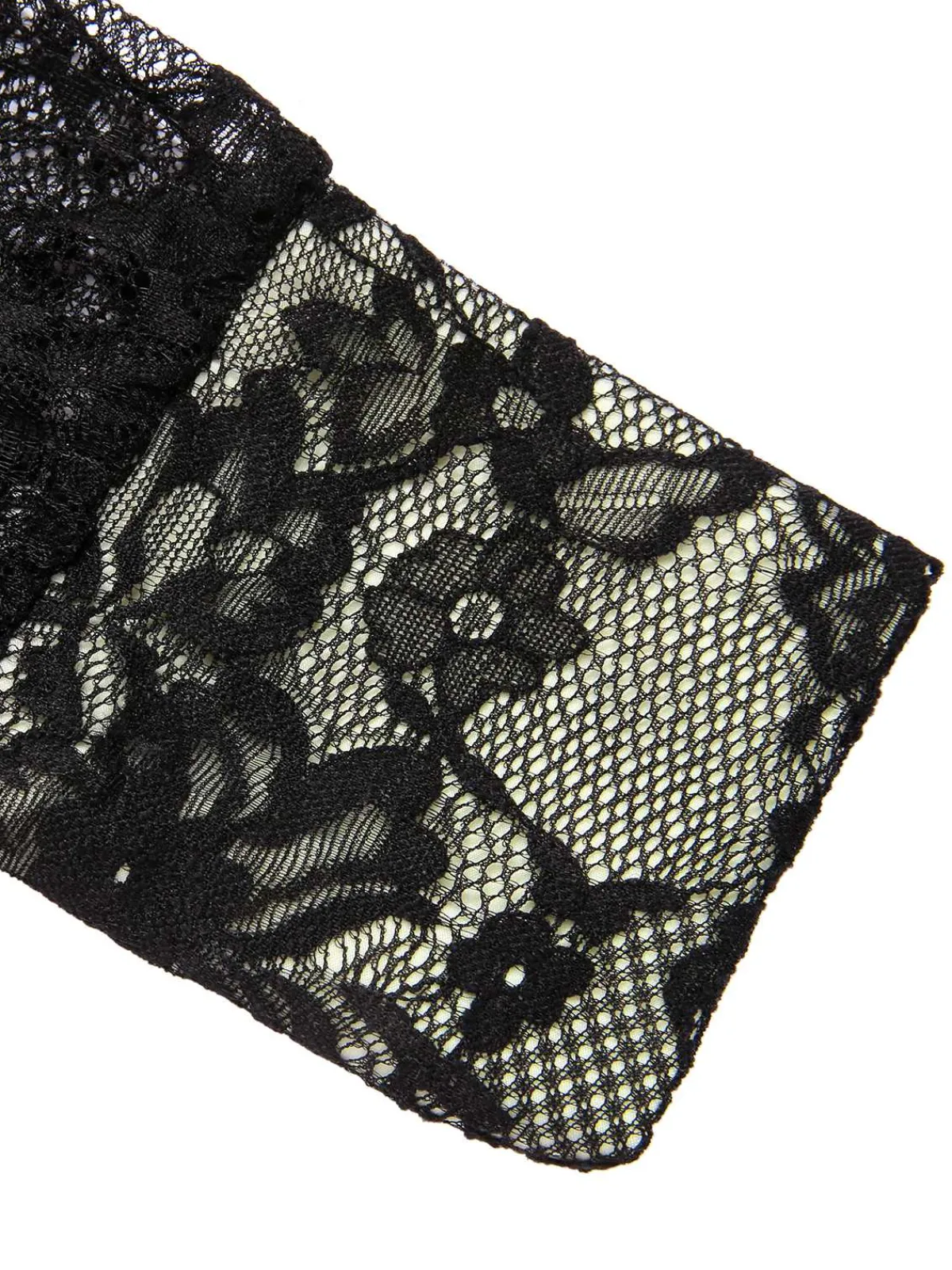 Discount Retro Stage 1960s Square Neck Lace Bodycon Dress Black