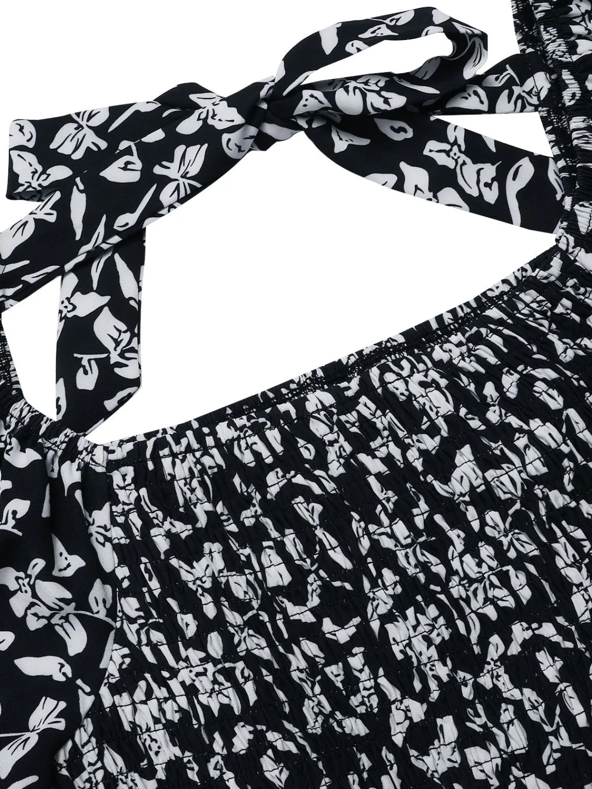Best Retro Stage 1930s Square Neck Puff Floral Jumpsuit Black
