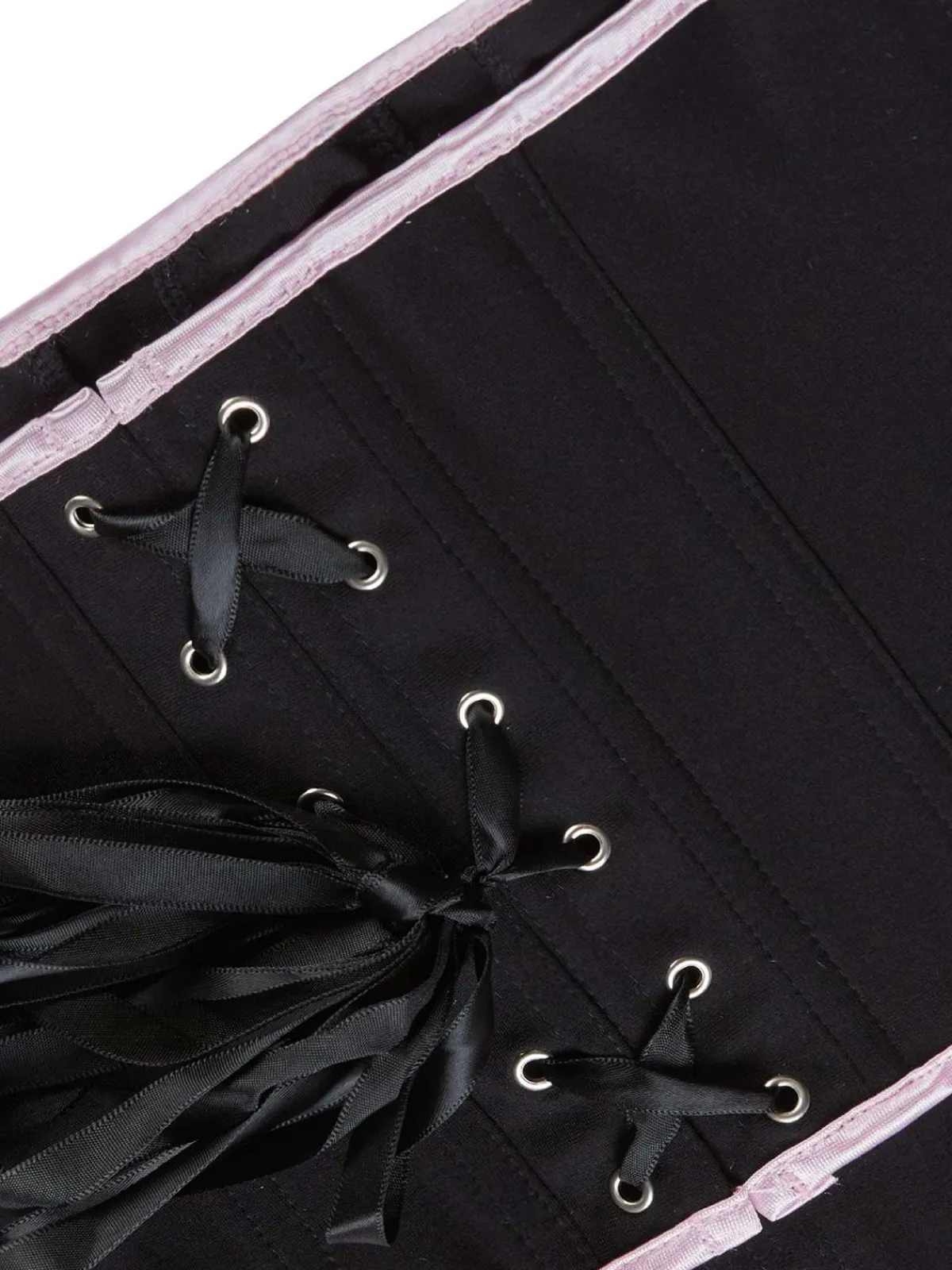 Best Retro Stage 1980s Steampunk Bowknots Bandeau Corset Black