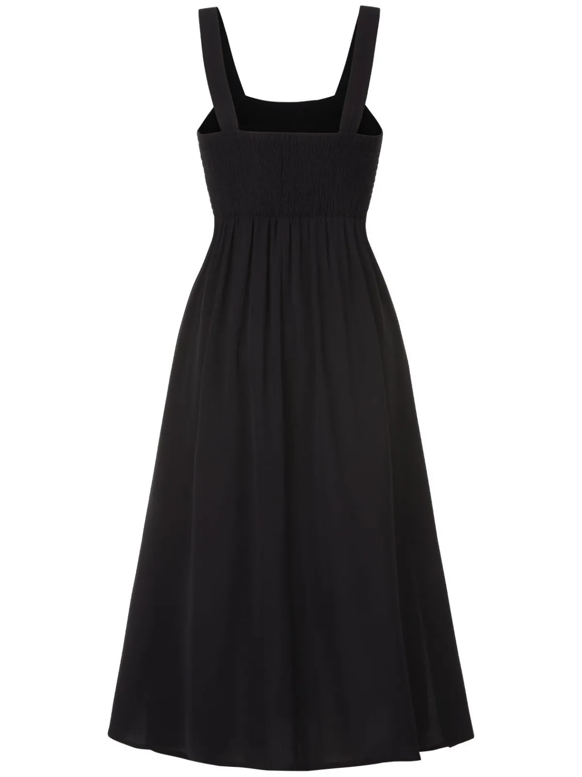 Best Retro Stage 1940s Strap Embroidered Floral Maxi Dress Black