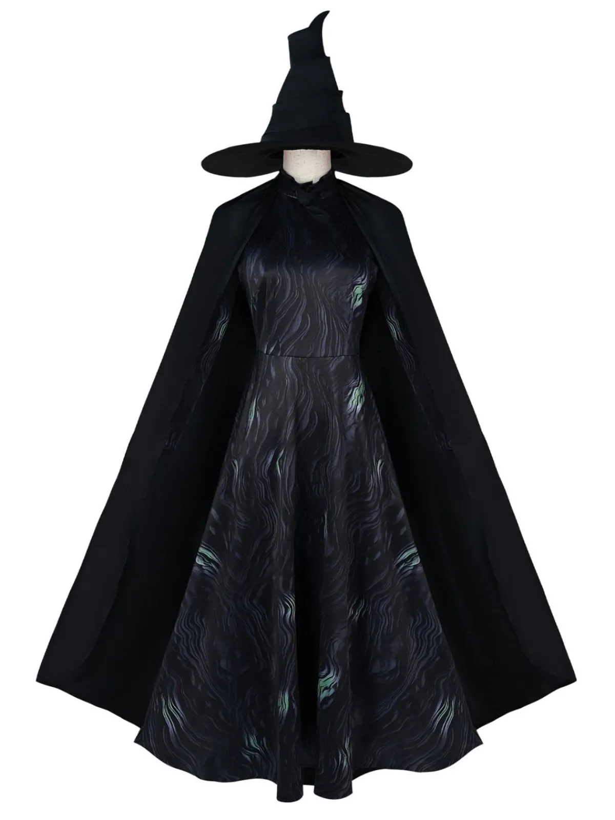 Sale Retro Stage 1940s Wicked-Inspired Elphaba Witch Costume With Hat Black