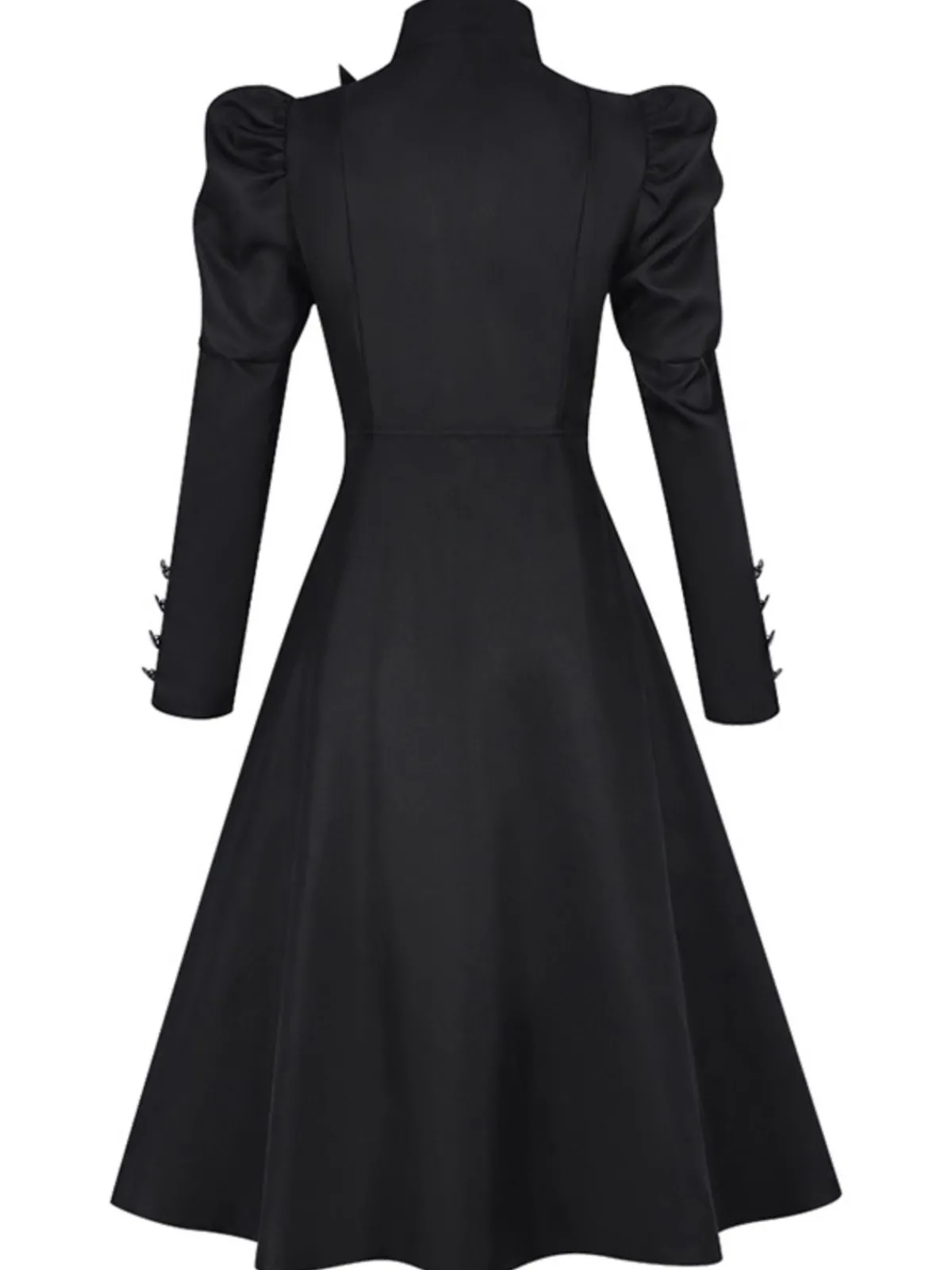 Clearance Retro Stage 1940s Wicked-Inspired Floral Witch Dress Black