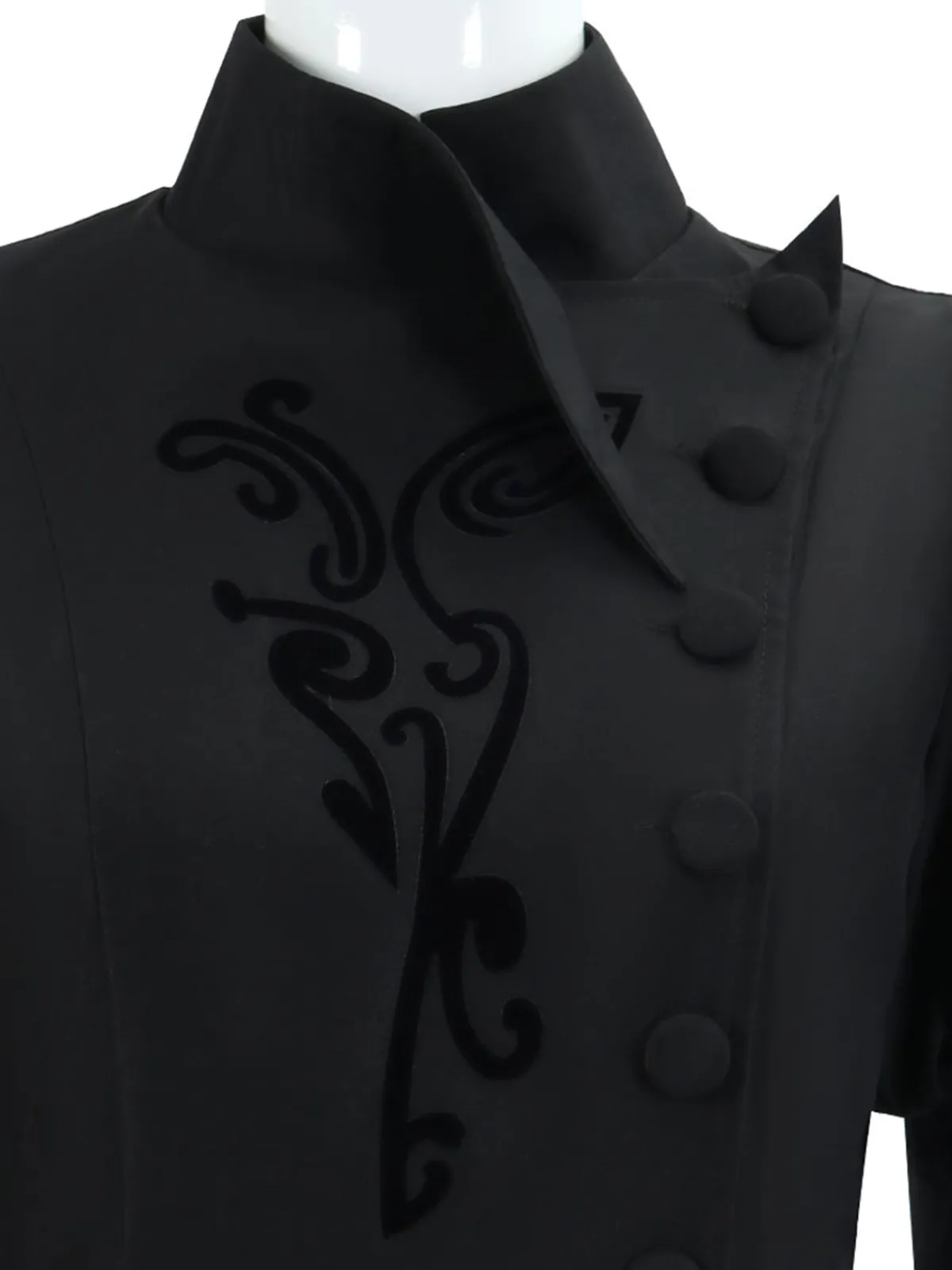 New Retro Stage 1940s Wicked-Inspired Floral Witch Dress Black