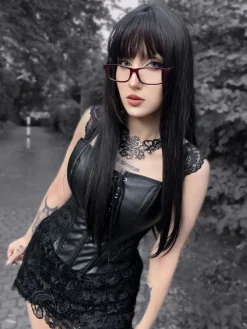 Sale Retro Stage Black Steampunk Leather Gothic Lace Corset