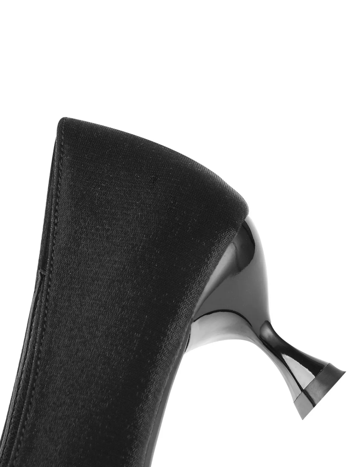 Fashion Retro Stage Twist Beading Kitten Heels Shoes Black