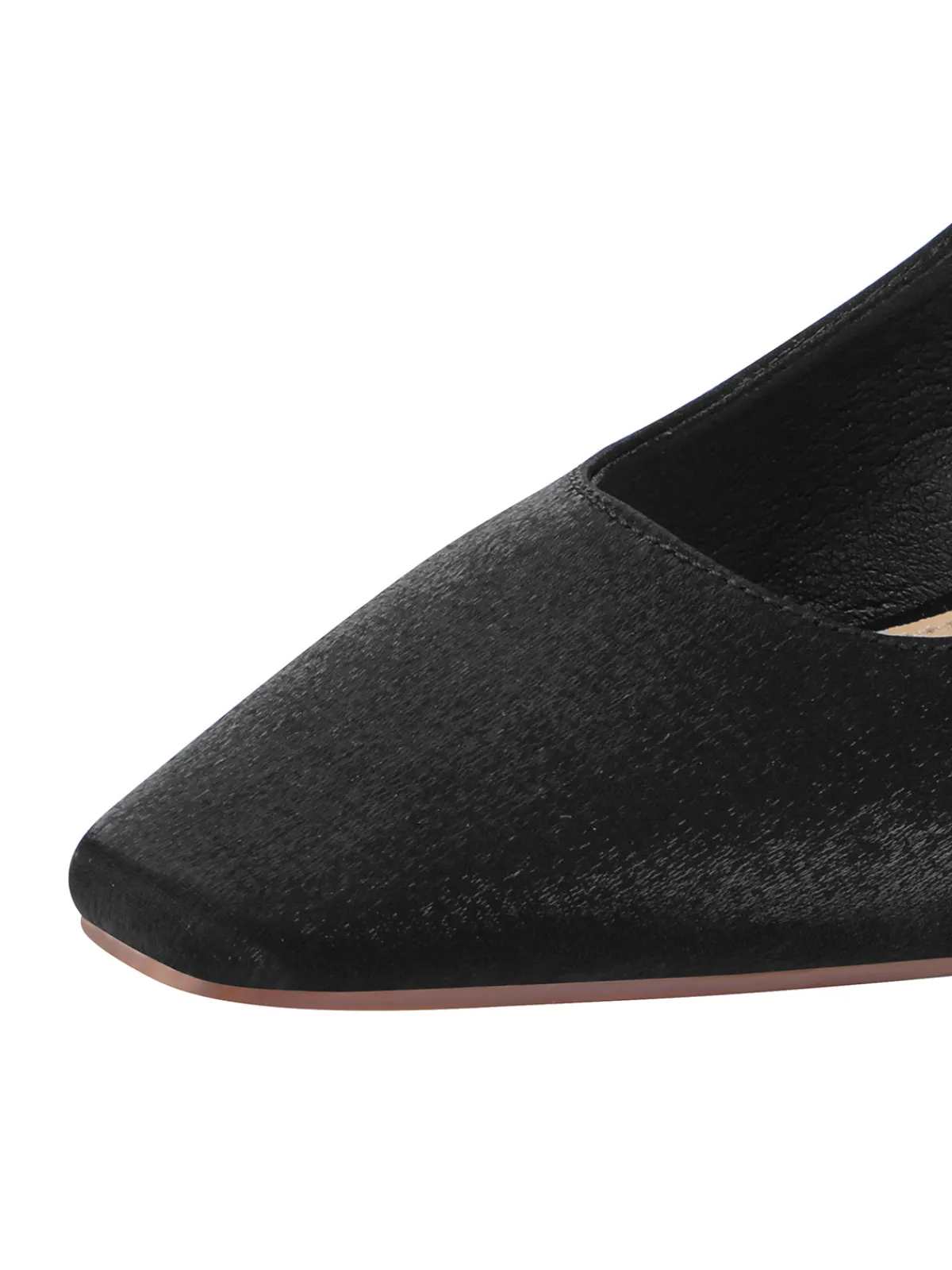 Fashion Retro Stage Velvet Satin Pearl Chunky Heel Shoes Black