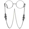 New Retro Stage Black Vintage Halloween Glasses Chain