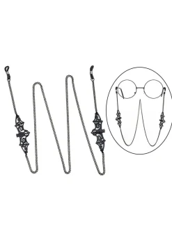 New Retro Stage Black Vintage Halloween Glasses Chain