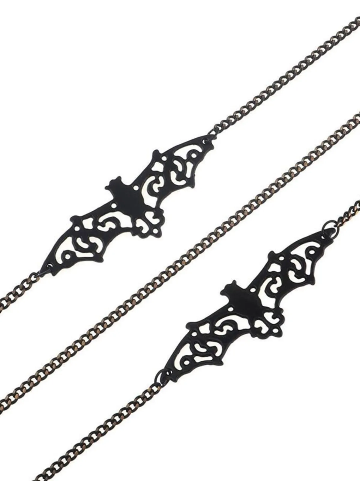 New Retro Stage Black Vintage Halloween Glasses Chain