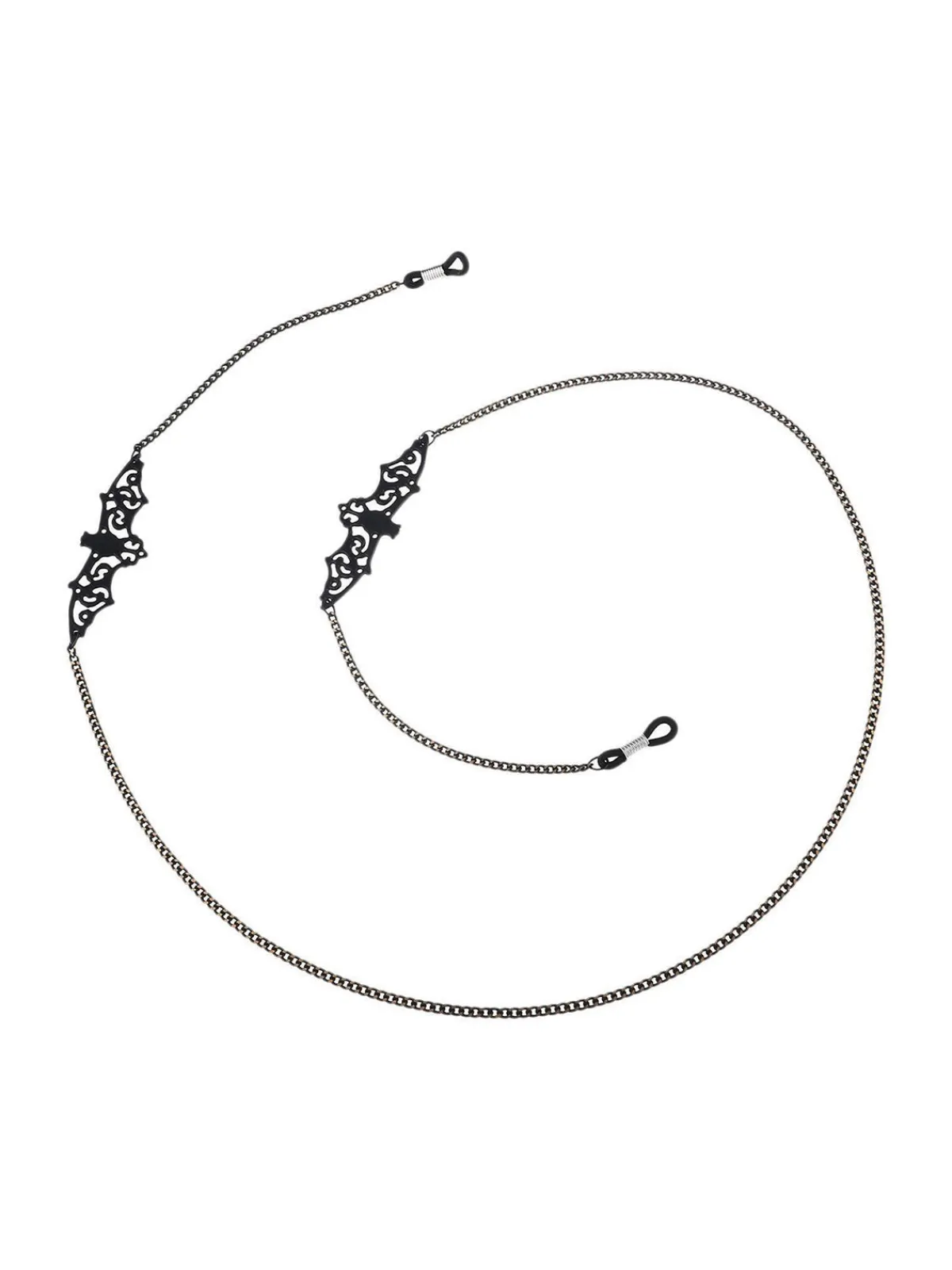 New Retro Stage Black Vintage Halloween Glasses Chain