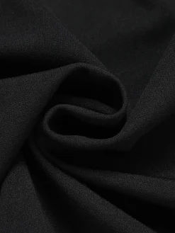 Outlet Retro Stage &Red 1960s Bow-knot Patchwork Wrap Dress Black