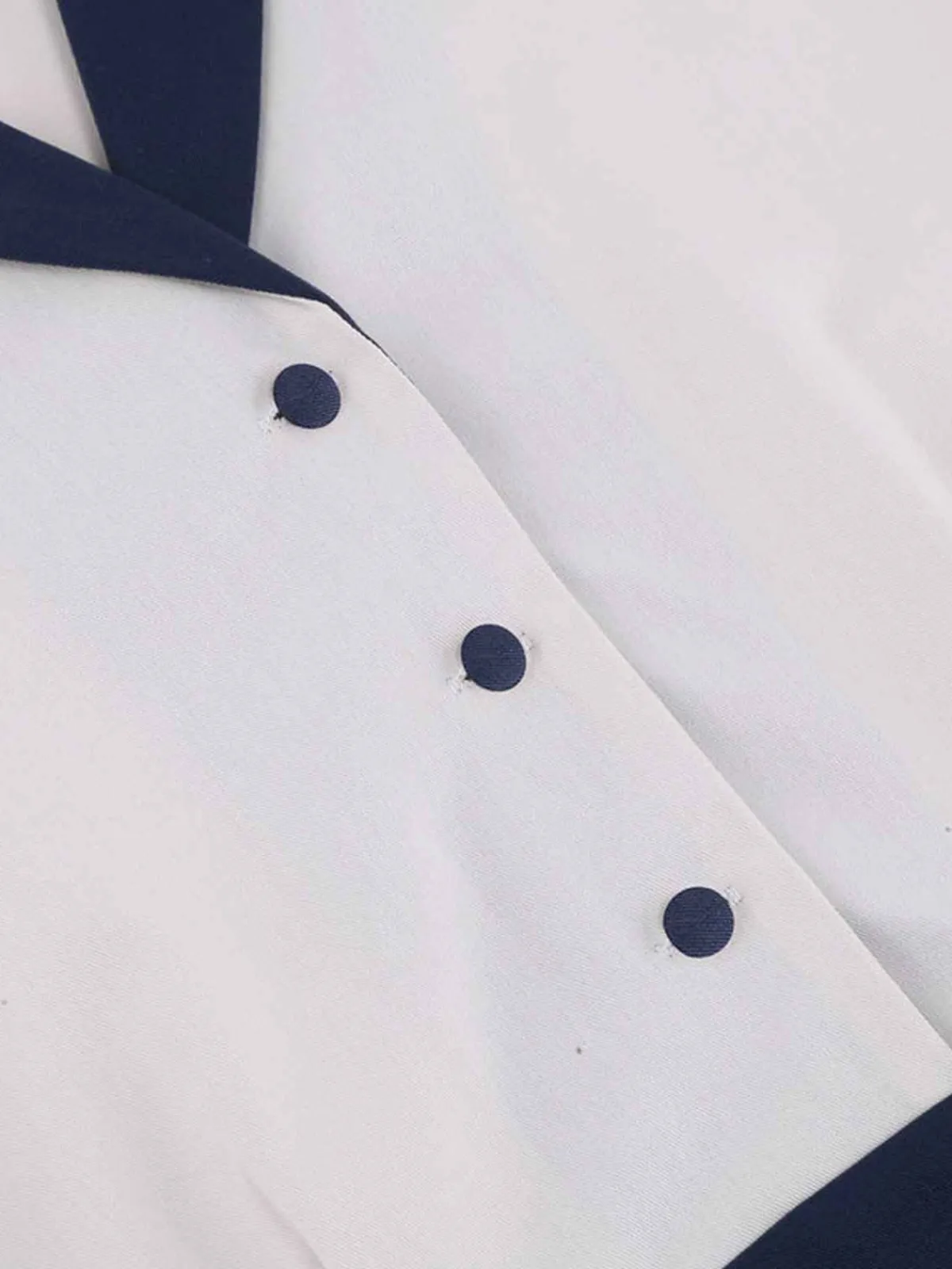 Outlet Retro Stage 1950s Solid Patchwork Dress Blue & White
