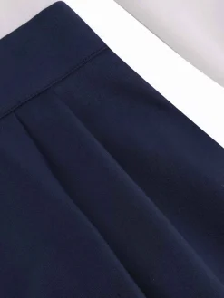 Outlet Retro Stage 1950s Solid Patchwork Dress Blue & White
