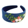 Fashion Retro Stage Blue Indigo Indicum Hand-Embroidered Hairband
