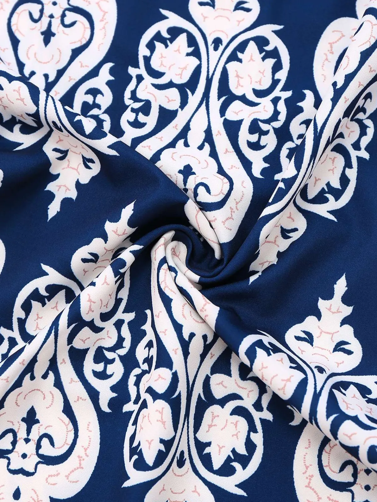 Outlet Retro Stage 1970s Boho Ethnic Print Strap Belted Jumpsuit Blue