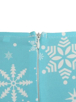 New Retro Stage 1950s Christmas Deer Swing Dress Blue