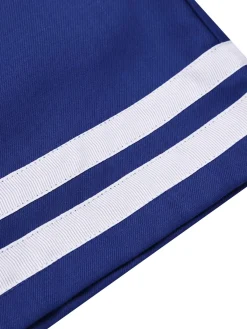 Fashion Retro Stage 1950s Cotton Cravat Nautical Stripe Romper Blue