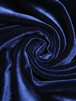 Hot Retro Stage Blue 1960s 3D Butterfly Velvet Pencil Dress Navy Blue