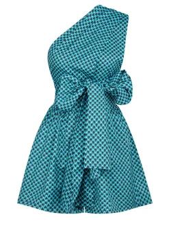 Online Retro Stage 1950s Fishback Multi-wear Cap Sleeve Romper Blue
