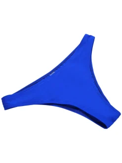 Outlet Retro Stage 1940s Gradient Layered Flare Hem Swimsuit Blue