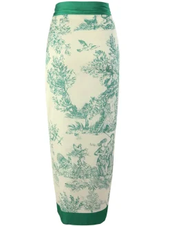 Outlet Retro Stage 1960s Ink Floral Patchwork Tie-Up Cover-Up Blue