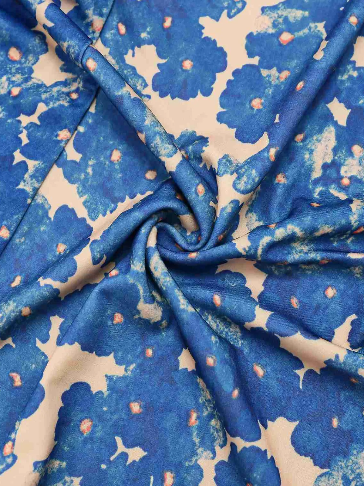 Hot Retro Stage 1940s Painting Floral Straps Dress Blue