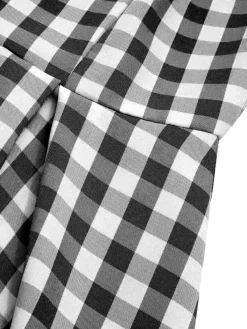 Outlet Retro Stage Blue 1950s Plaid Swing Dress