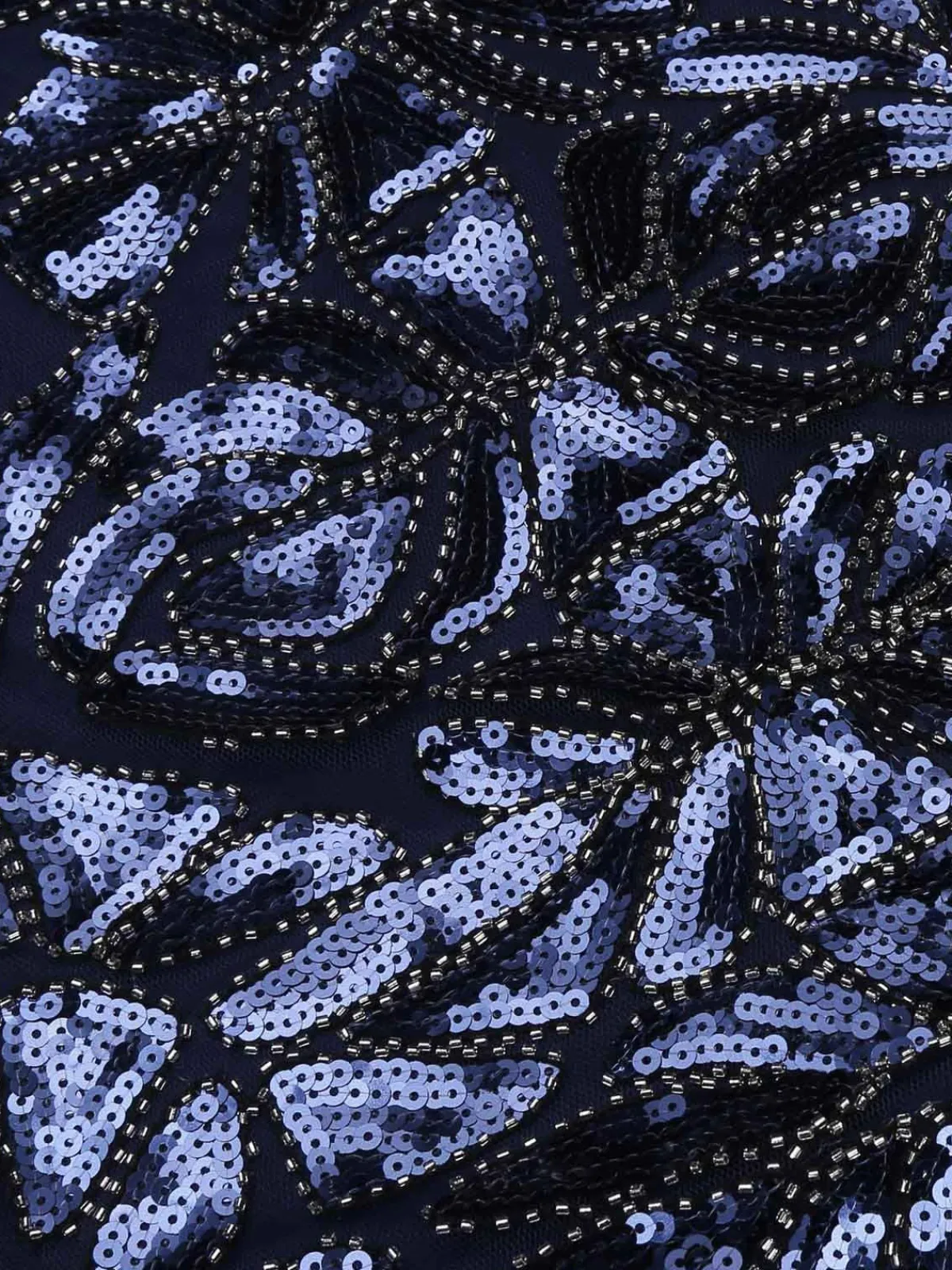 Online Retro Stage 1920s Sequin Maxi Dress Blue