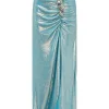 Sale Retro Stage Blue 1930s Shimmery Beading Cover-Up