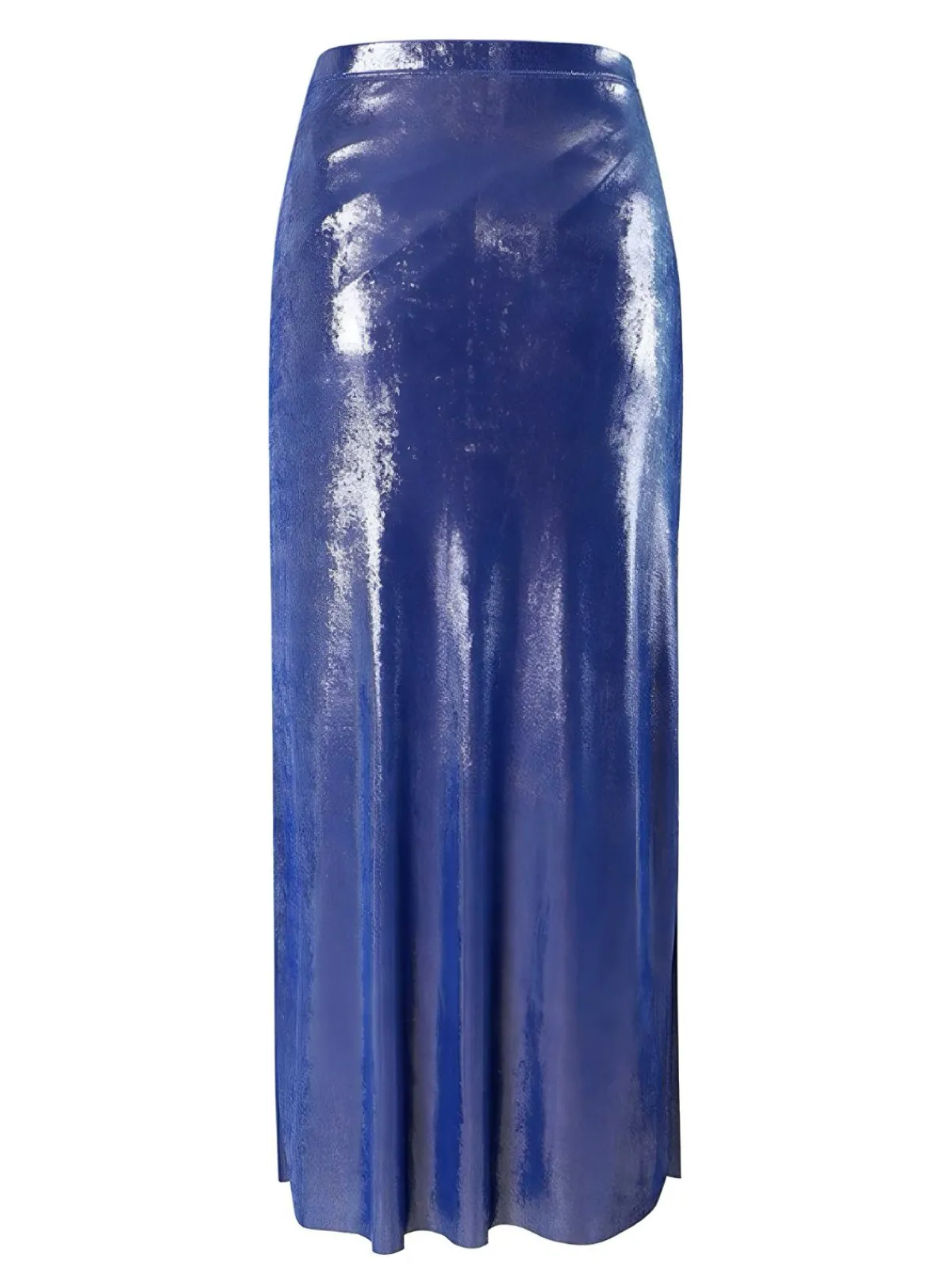 New Retro Stage Blue 1970s Shimmery Pearl Solid Cover-Up