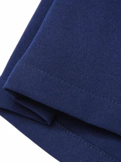 Outlet Retro Stage 1960s Solid Back Split Pencil Skirt Blue