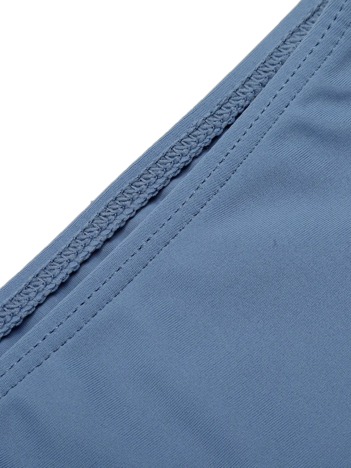 Clearance Retro Stage 1930s Solid Buttoned Bandeau Swimsuit Blue