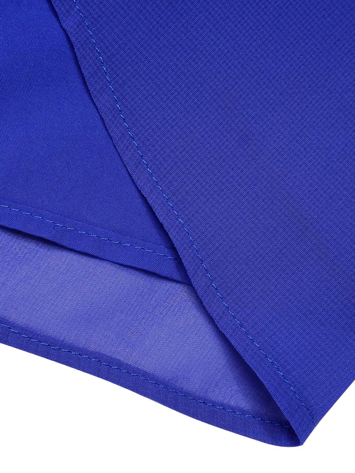 Discount Retro Stage 1950s Solid Chiffon Halter Dress Blue