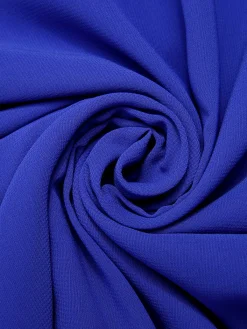 Discount Retro Stage 1950s Solid Chiffon Halter Dress Blue