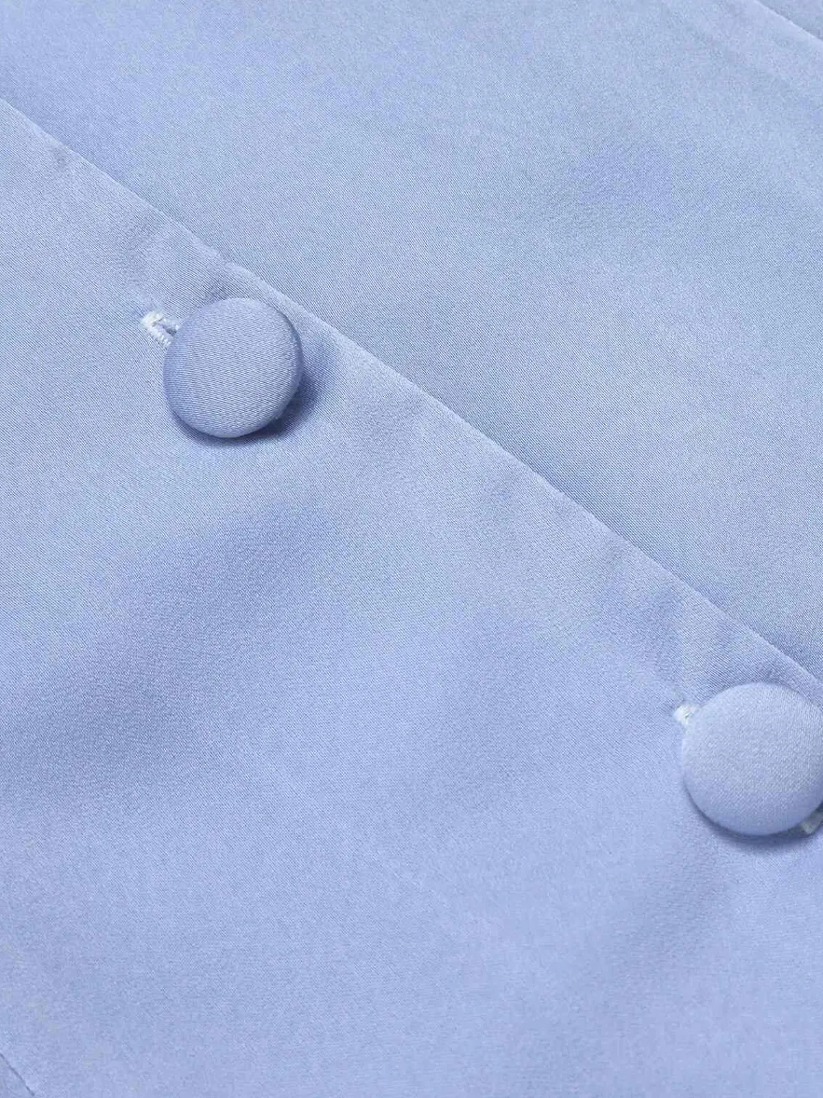 Fashion Retro Stage 1950s Solid Lapel Blouse Blue