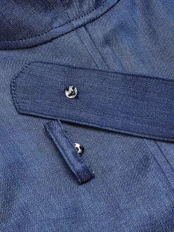 New Retro Stage 1940s Spaghetti Strap Zipper Top With Belt Blue