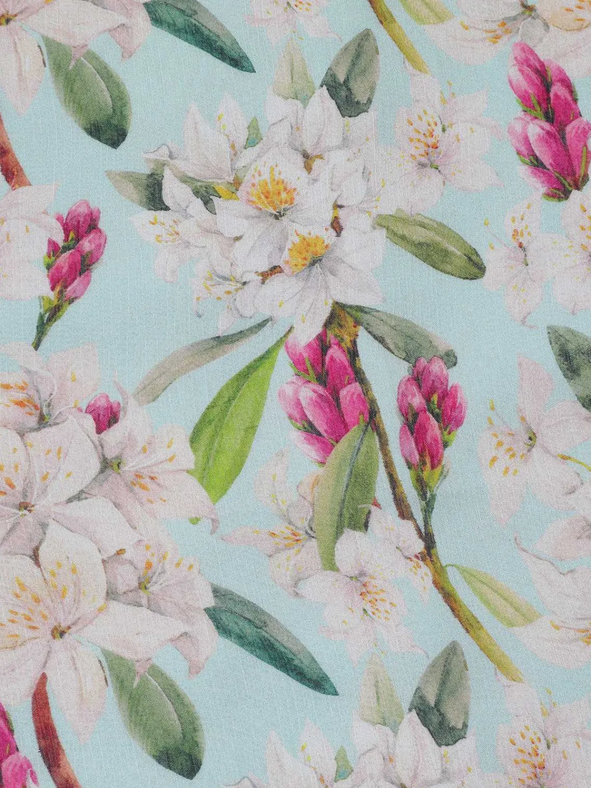 Online Retro Stage 1950s Square Collar Floral Dress Blue