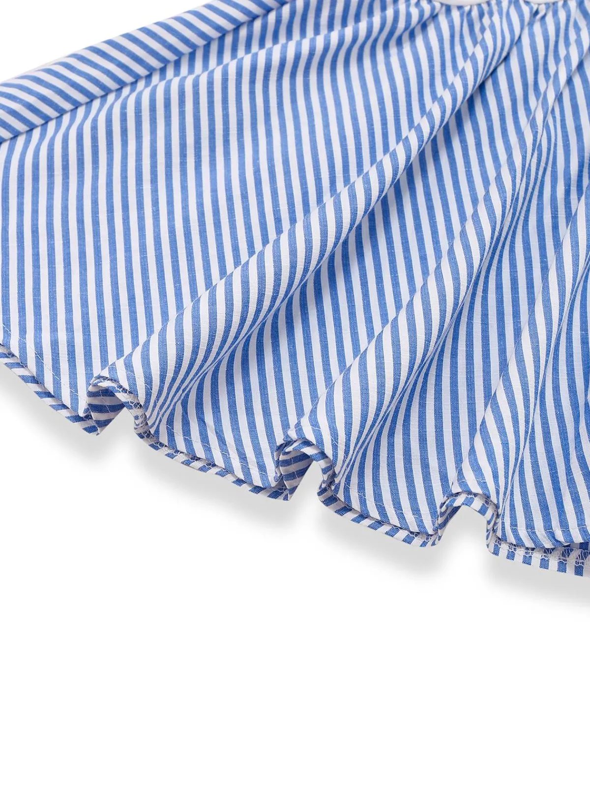 New Retro Stage Blue 1950s Striped Patchwork Pleated Dress Light Blue