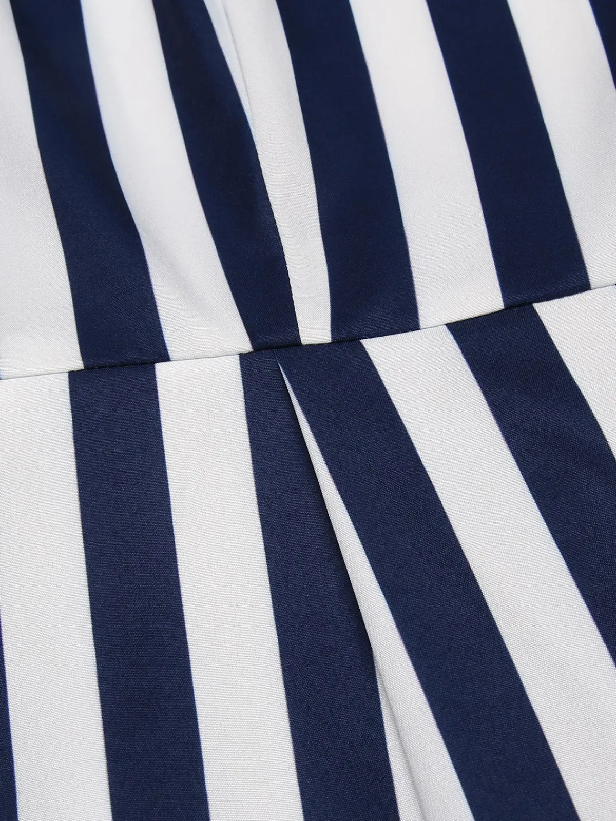 Online Retro Stage 1930s Striped Ruffle Jumpsuit Blue