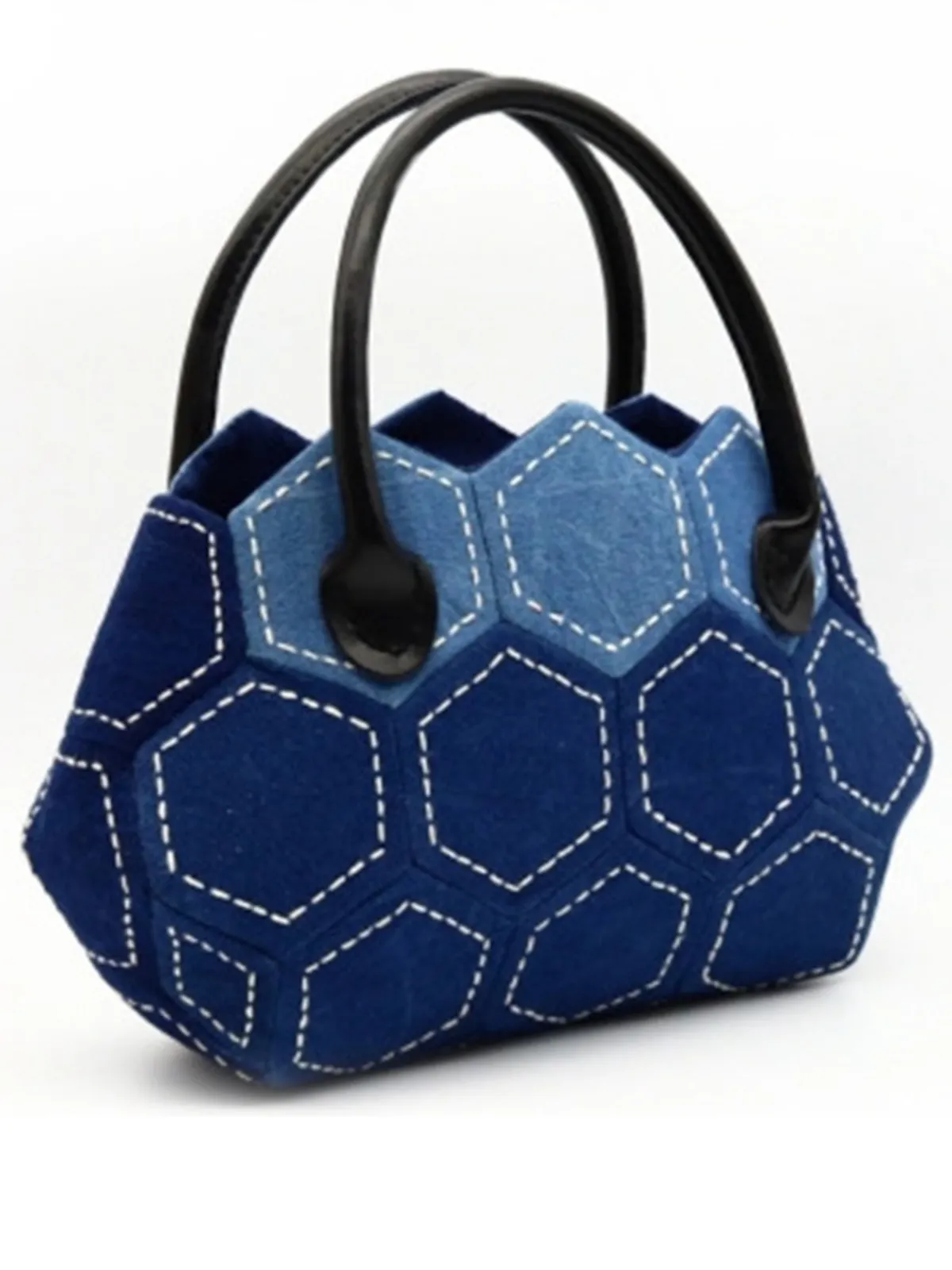 Sale Retro Stage Blue Vintage Prismatic Embroidered Tote Bag
