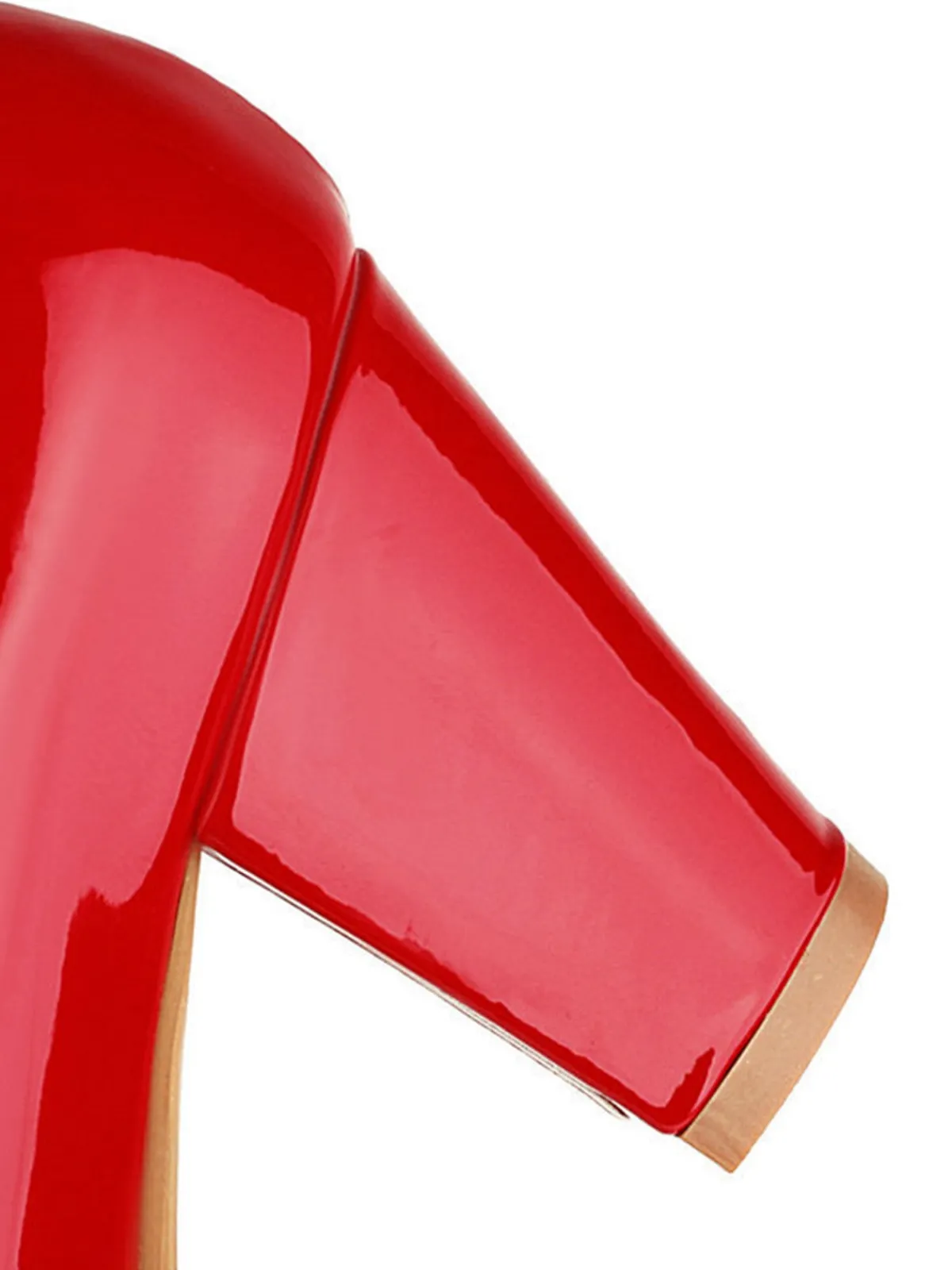 Clearance Retro Stage Bow Patent Leather Mary Jane Chunky Heels